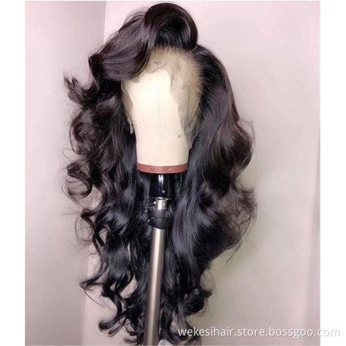 China Vendor Wholesale Virgin Brazilian HD Full Lace Frontal Wigs Natural Transparent Lace Front Human Hair Wig for Black Women